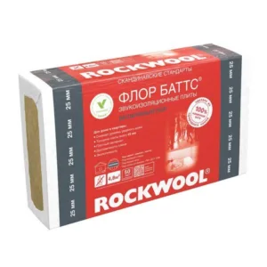 Каменная вата Rockwool Флор Баттс 1000х600х050 мм