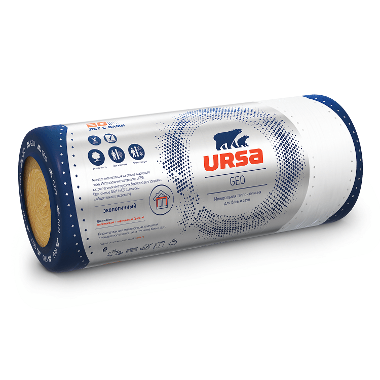 Утеплитель Урса М-11Ф 9000х1200х100мм (1,08м3) (25,92м3/пал) 3 Теплоизоляция Ursa GEO М-11Ф 18000x1200x50 мм фольгированная 1 штука в упаковке