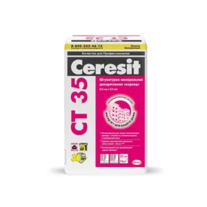 792180 Ceresit CT 35/25 Штукатурка минеральная короед 3,5 ПО Россия