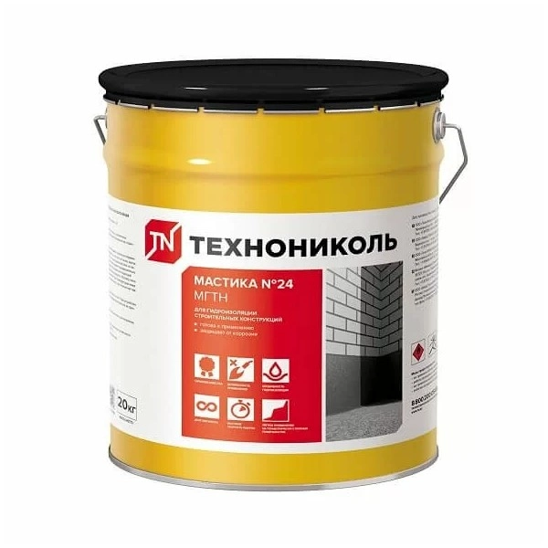 224507 Мастика гидроизоляционная ТЕХНОНИКОЛЬ №24 (МГТН), 20 кг 1 224507 Мастика гидроизоляционная ТЕХНОНИКОЛЬ №24 (МГТН), 20 кг