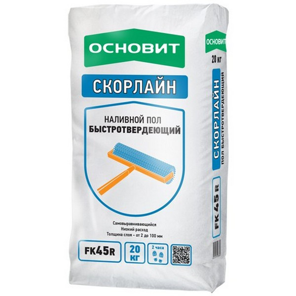 66962 Наливной пол быстротвердеющий ОСНОВИТ СКОРЛАЙН FK45 R (20 кг) 6 osnovit_skorline_fk45r