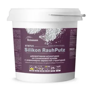0010255 Штукатурка силиконовая REINMANN STATUS Silikon RauhPutz K 3,0 мм, BaseA/Weiss, 25kg, RF, р/з фактура