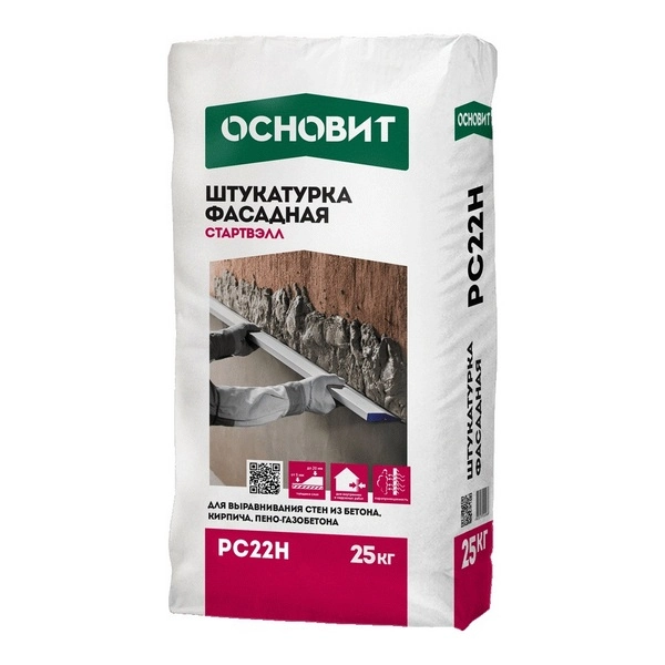 67753 Штукатурка фасадная профи ОСНОВИТ СТАРТВЭЛЛ PC22 H (25 кг) 1 67753 Штукатурка фасадная профи ОСНОВИТ СТАРТВЭЛЛ PC22 H (25 кг)