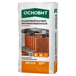 66148 Теплоизоляционный кладочный раствор ОСНОВИТ ПУТФОРМ МС114 (20 кг)