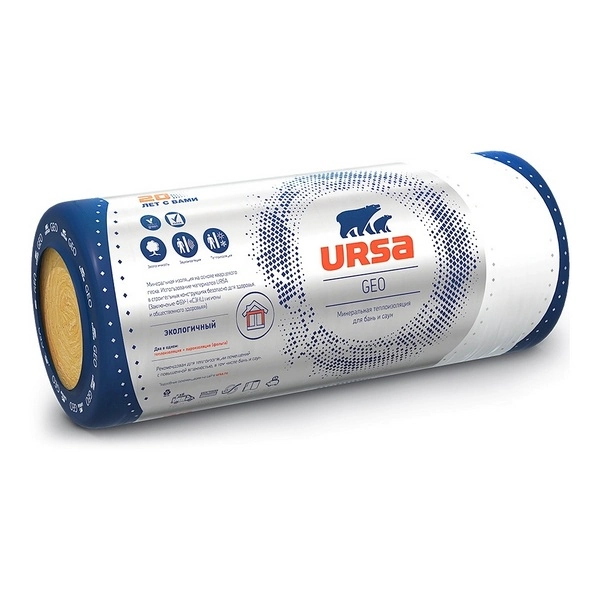 Утеплитель Урса М-11Ф 9000х1200х100мм (1,08м3) (25,92м3/пал)