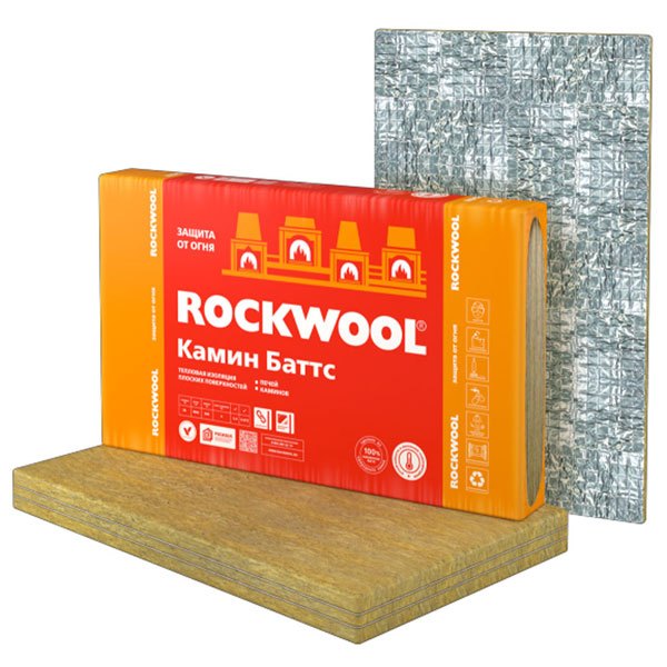 Каменная вата Rockwool Камин Баттс 1000х600х030 мм 1 rockwool-kamin-batts-magazin-a
