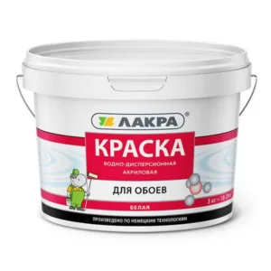 0007461 Краска в/д д/обоев Лакра Белый 3кг Л-С