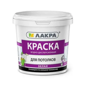 0007467 Краска в/д д/потолков Лакра Белый 1,3кг Л-С