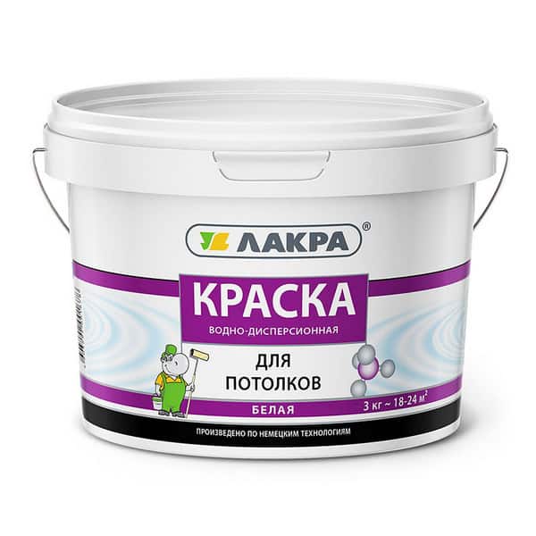 0007471 в/д д/потолков Лакра Белый 3кг Л-С 1 0007471-kraska-vd-dlya-potolkov-lakra-belyi-3kg-gsse