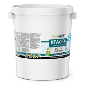 0007484 Краска в/д д/стен и потолков Лакра Белоснежный 40кг Л-С