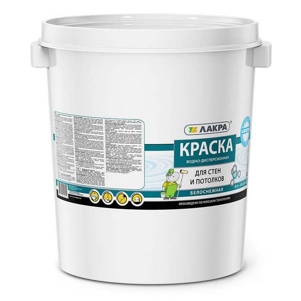 0007484 Краска в/д д/стен и потолков Лакра Белоснежный 40кг Л-С 1 0007484-kraska-vd-dlya-sten-potolkov-lakra-belosnezhnyi-40kg-gsse
