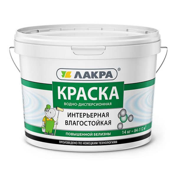 0007492 Краска интерьерная влагостойкая Лакра повыш. белизны 14кг Л-С