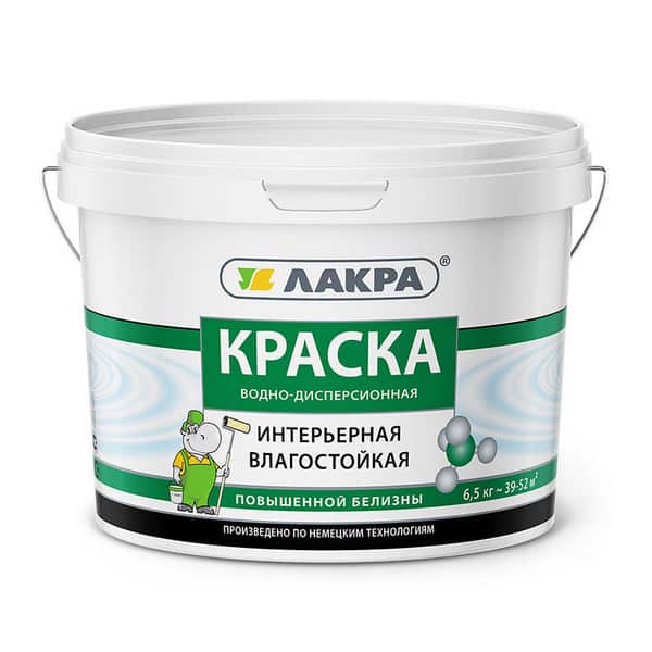 0007496 Краска интерьерная влагостойкая Лакра повыш. белизны 6,5кг Л-С 1 0007496-kraska-interiernaya-vlagostoikaya-lakra-povyshennoi-belizny-6.5kg-gsse