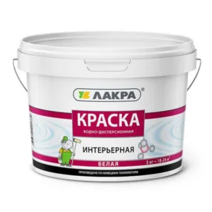 0007504 Краска интерьерная Лакра Белый (ведро) 3кг Л-С