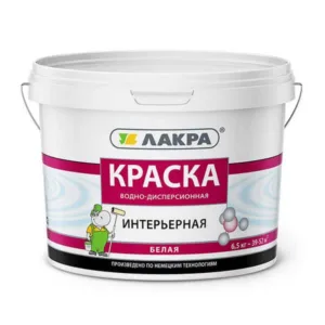 0007508 Краска интерьерная Лакра Белый 6,5кг Л-С