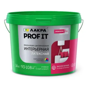 0007509 Краска интерьерная Латексная Лакра PROF IT База А 14кг