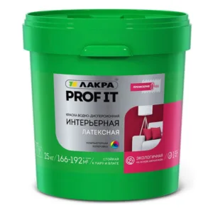 0007510 Краска интерьерная Латексная Лакра PROF IT База А 25кг