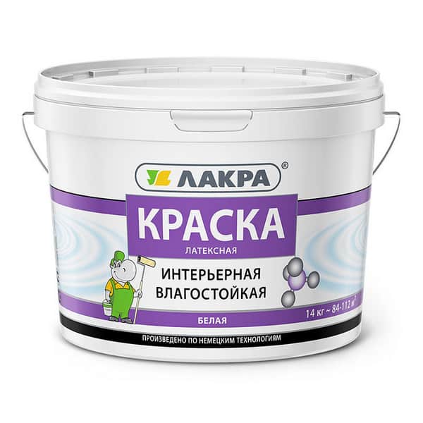 0007516 Краска латексная интерьерная влагостойкая Лакра 14кг Л-С 1 0007516-kraska-lateksnaya-interiernaya-vlagostoikaya-lakra-14kg-gsse