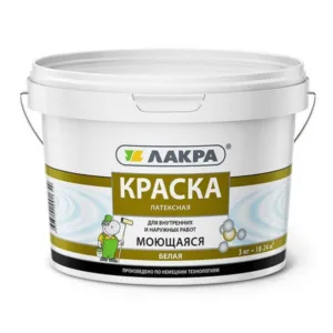 0007521 Краска латексная моющаяся Лакра 3кг Л-С