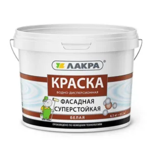 0007548 Краска фасадная Лакра Белый 6,5кг Л-С