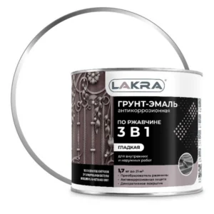 0007593 Грунт-эмаль 3 в 1 Лакра Белый 1,7кг Л-С