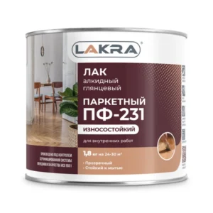 0007656 Лак ПФ-231 паркетный Лакра 1,8кг Л-С