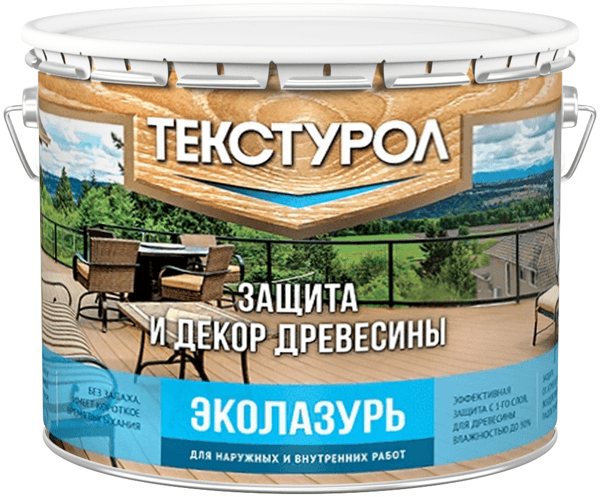 0014131 Текстурол Эколазурь деревозащитное средство на вод. основе Бесцветный 0,8л Л-С 3 Текстурол Эколазурь защита и декор древесины