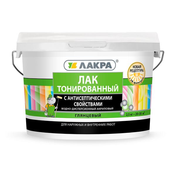 0007565 Лак в/д тонированный Лакра Дуб 2,5кг Л-С 2 lak-vd-tonirovannyi-lakra2.5-radders