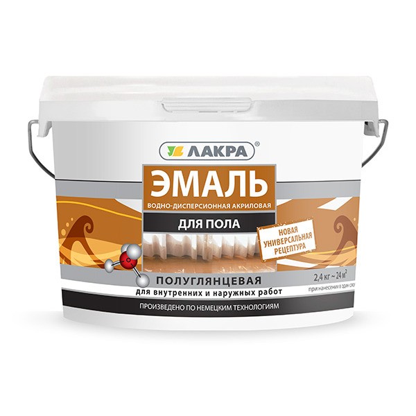 0008098 Эмаль акрил. д/пола Лакра Бежевый 2,4кг Л-С 2 lakra-emal-akrilovaya-dlya-pola-a