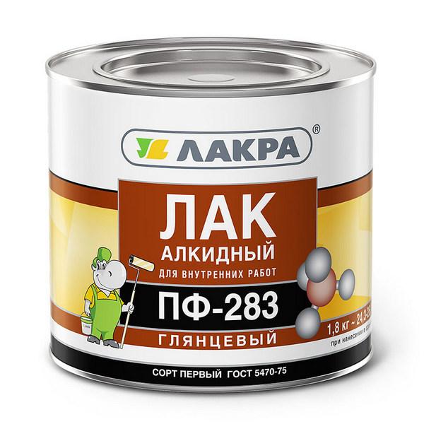 0007660 Лак ПФ-283 алкидный Лакра 1,8кг Л-С 2 lakra-pf-283-1.8-radders