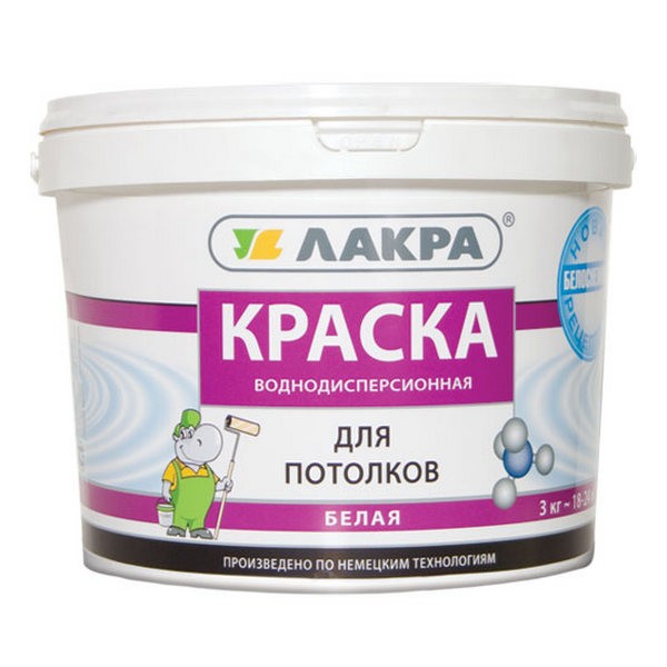 0007472 Краска в/д д/потолков Лакра Белый 40кг Л-С 4 Lakra_kraska_for-ceiling-white_a