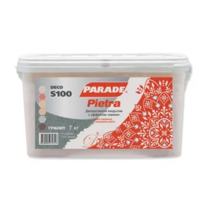 0005742 Декор. покрытие с эф. камня PARADE DECO Pietra S100 Янтарь 7 кг Россия
