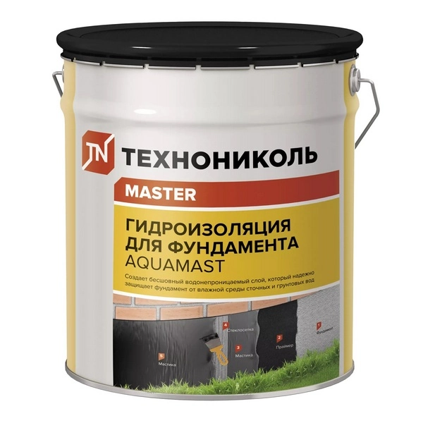 393547 Мастика битумная AquaMast фундаментная 18кг 1 393547 Мастика битумная AquaMast фундаментная 18кг