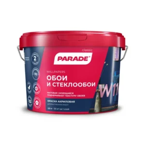 0005848 Краска акрил. PARADE W110 Обои & Стеклообои база А 2,5л Россия