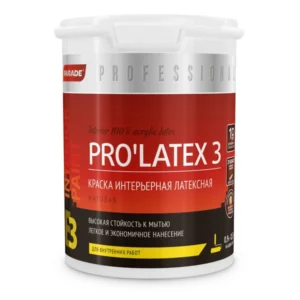 0005955 Краска латексная PARADE PRO’LATEX E3 база С мат. 0,9л Россия