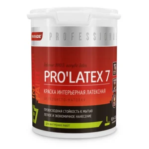 0005967 Краска латексная PARADE PRO’LATEX E7 база С шелк-мат. 0,9л Россия