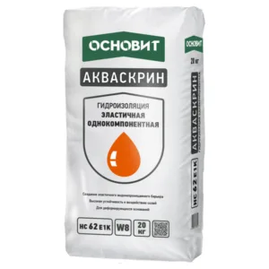 80678 Однокомпонентная эластичная гидроизоляция Основит Акваскрин HC62 E1K 20 кг.