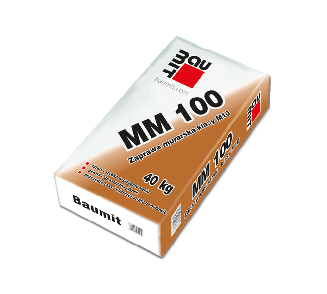 Кладочный раствор Baumit MM 100, 40 кг. 2 кладочный раствор