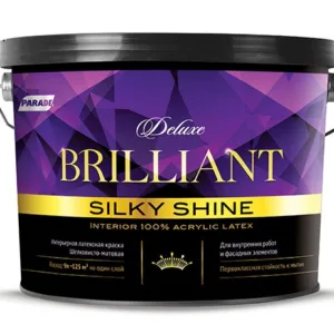 0007399 Краска интерьерная PARADE DELUXE Brilliant silky shine База А 0,9л Россия