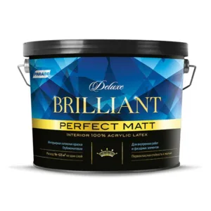 0007393 Краска интерьерная PARADE DELUXE Brilliant perfect matt База С 0,9 л Россия