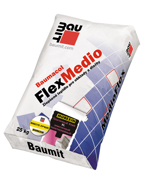 Плиточный клей Baumit Baumacol FlexMedio 25 кг. 1 плиточный клей