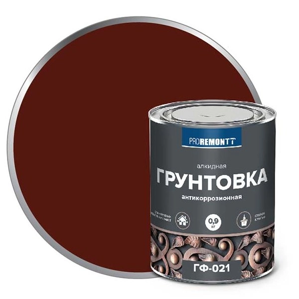 0006596 Грунт ГФ-021 PROREMONTT Красно-коричневый 0,9 кг Л-С 1 0006596 Грунт ГФ-021 PROREMONTT Красно-коричневый 0,9 кг Л-С