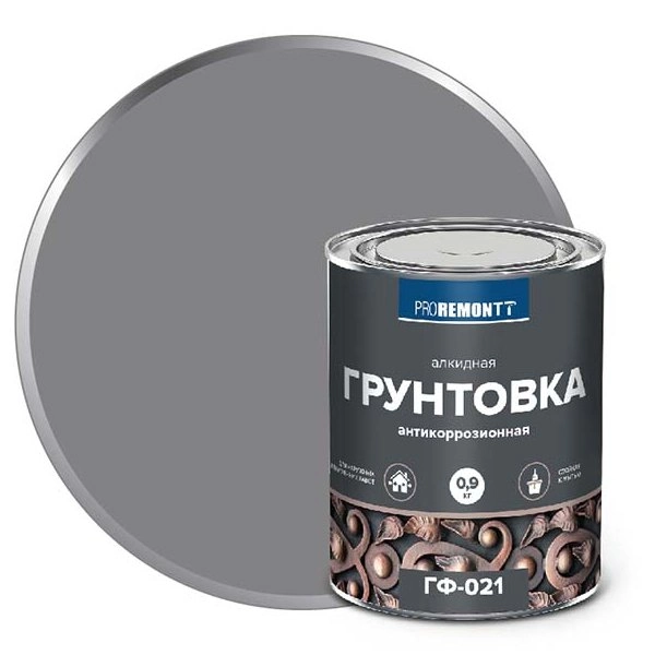 0006599 Грунт ГФ-021 PROREMONTT Серый 0,9кг Л-С 1 0006599 Грунт ГФ-021 PROREMONTT Серый 0,9кг Л-С