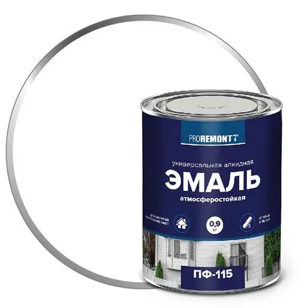 0006607 Эмаль ПФ-115 PROREMONTT Бел. глянц. 0,9кг Л-С 1 0006607 Эмаль ПФ-115 PROREMONTT Бел. глянц. 0,9кг Л-С