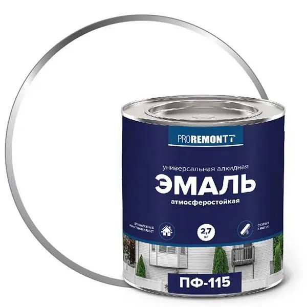 0006609 Эмаль ПФ-115 PROREMONTT Бел. глянц. 2,7кг Л-С 1 0006609 Эмаль ПФ-115 PROREMONTT Бел. глянц. 2,7кг Л-С