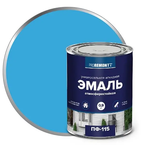 0006622 Эмаль ПФ-115 PROREMONTT Голубой 0,9кг Л-С 1 0006622 Эмаль ПФ-115 PROREMONTT Голубой 0,9кг Л-С