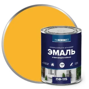 0006627 Эмаль ПФ-115 PROREMONTT Желтый 0,9кг Л-С
