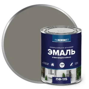 0006660 Эмаль ПФ-115 PROREMONTT Серый 0,9кг Л-С