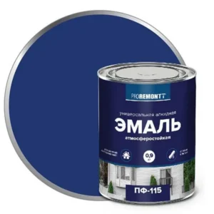 0006674 Эмаль ПФ-115 PROREMONTT Синий 0,9кг Л-С