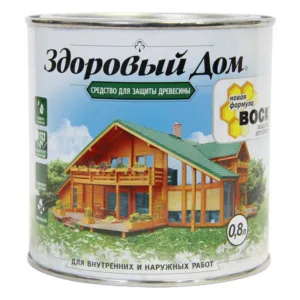 0007011 Здоровый дом деревозащитное средство Еловая Зелень 0,8л Л-С